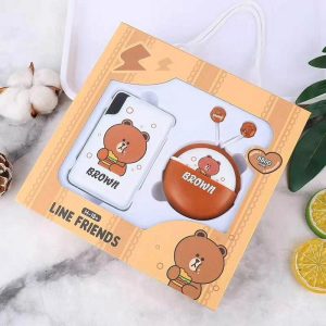 پک هندزفری و پاور بانک طرح خرسی