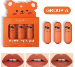 پک ۳ عددی رژلب مینی خرسی(نارنجی)