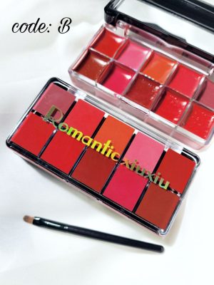 پالت رژلب 10رنگ  رومانتیک پک B
