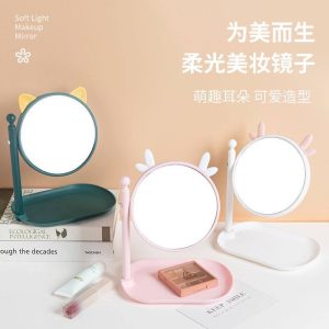 آینه استندی پایه دار گربه رنگ نارنجی