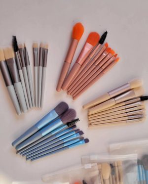 ست براش 8 تکه پاستیلی کیفی آبی