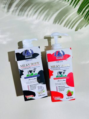 لوسیون مرطوب کننده شیر گاو رنگ سفید