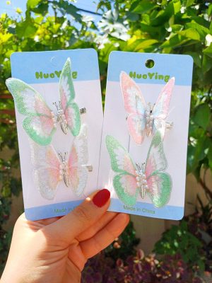 کارت ۲ عددی گیره مو پروانه ای