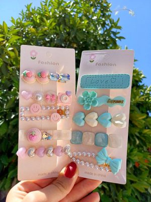 گیره ۵ تایی صورتی